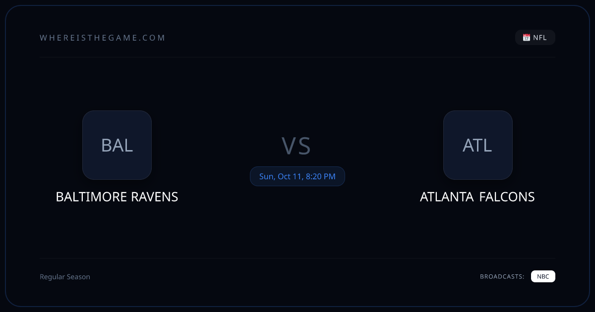Where to Watch BAL vs ATL